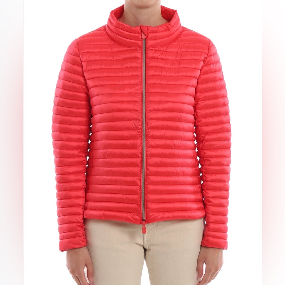 SAVE THE DUCK Vibrant coral orange Puffer Jacket